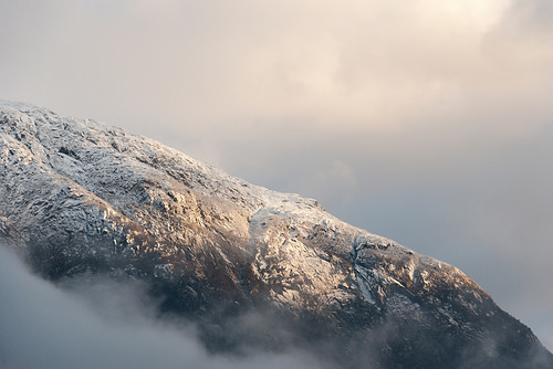 View of mountain between Bergen and Voss