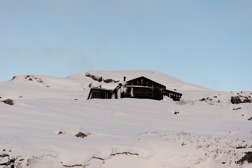 Hut on a mountain, somewhere between Bergen and Voss