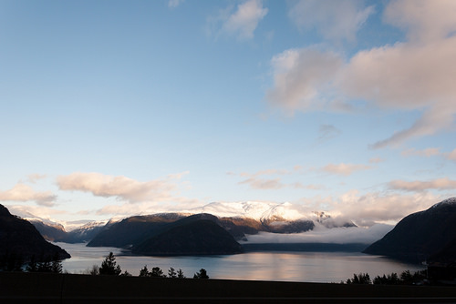 View of mountain between Bergen and Voss